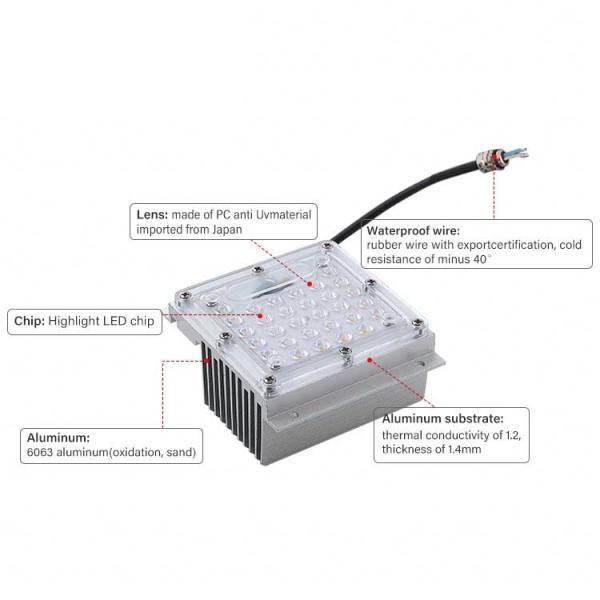 White Color 1500mA LED Flood Light Module 4000K Color Temperature