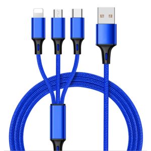 Type C USB 3 In 1 Data Cable , 3 In One Charging Cable Multi Function