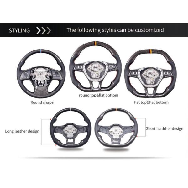 Subaru Series Black Leather Customized Design Steering Wheel With Smooth Grip Pattern