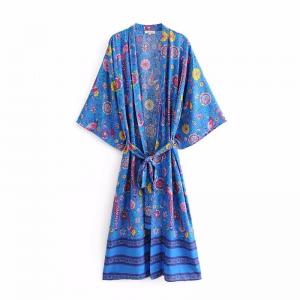 Quality Plus Size Women Long Kimono Cotton Cover Ups for sale