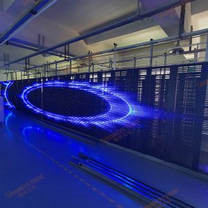 P15 31 12000cd/2 LED Mesh Flexible Curtain Screen Outdoor LED See Through DIP346