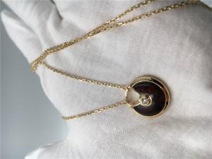 China 18K Rose Gold Luxury Gold Jewelry Necklace Pendant 0.09 Carats Diamond on sale