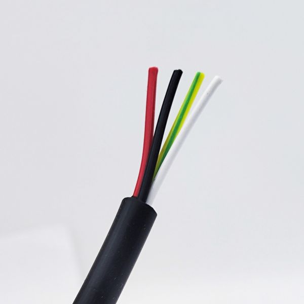 Multi-core 4*0.75mm2 Teflon Insulation And Silicone Rubber Jacket