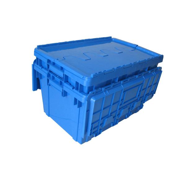Stackable and nestable Plastic shipping Tote Box for Storage or Moving allet crate collaps
