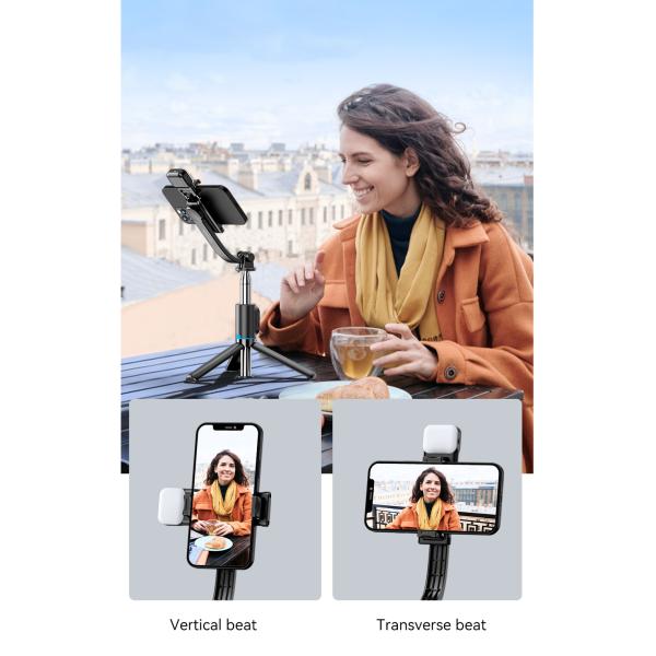 Bluetooth Remote Control Long Selfie Stick Adjustable For Mobile Phones