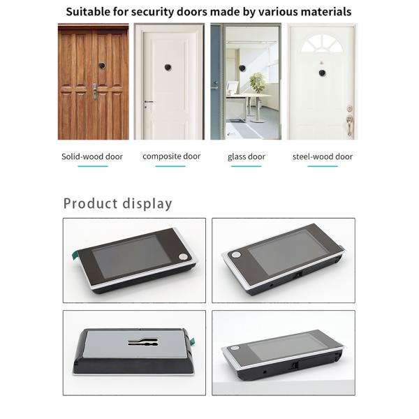 FCC Approved 3.5 Inch Peephole Video Doorbell Viewer Camera 2.0MP