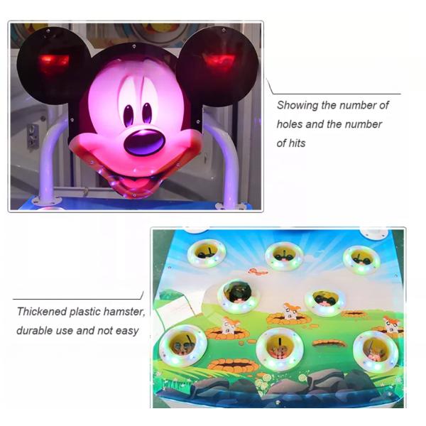 80W Indoor Amusement Arcade Machine Hit Mouse Rats Game Machines