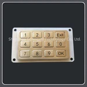 Quality 3x4 Layout Waterproof Numeric Keypad 12 Keys Type For Industrial Equipment for sale