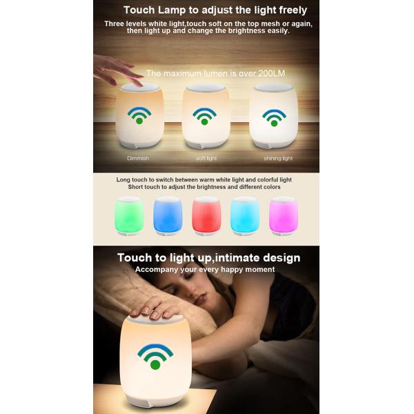 RF Sync Controlled Portable LED Night Lamp Touch Sensor Nightlight For Infant