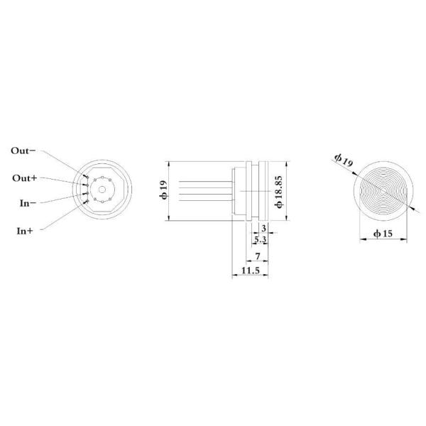 10V supply pressure sensor core components factory