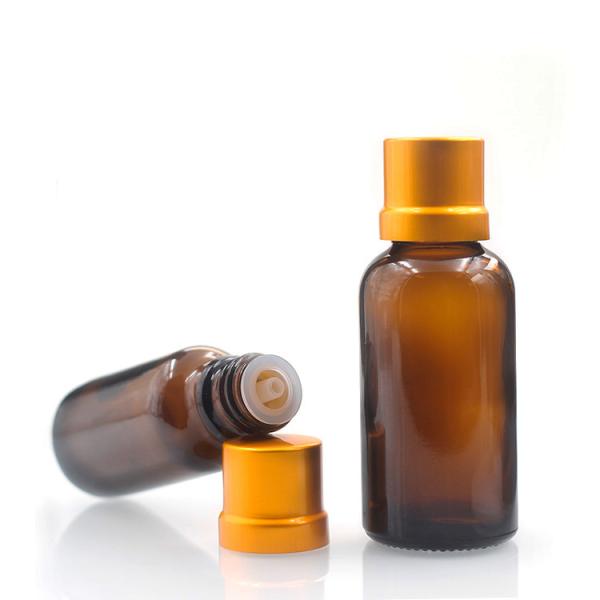 Brown Essential Oil Glass Dropper Bottles Block Light 30ml Amber Bottles With Dropper