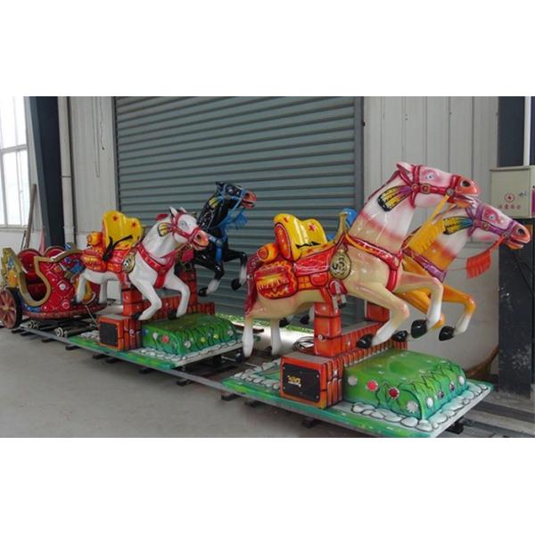 Horse Shaped Kiddie Express Train , Customized Capacity Mini Electric Train