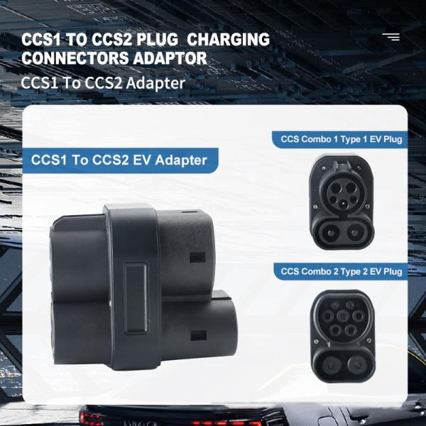 CCS1 to CCS2 Adapter Connector for EV Car with Security Function Replace/Repair and Antiflaming Fireproof Rubber Hose