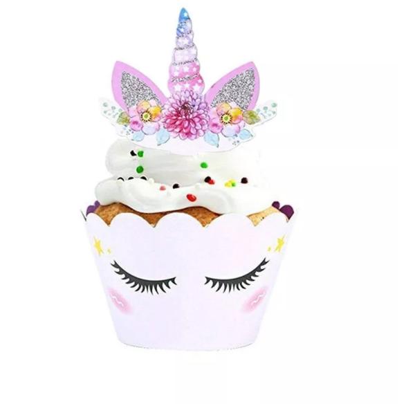Unicorn Shape Paper Cupcake Wrappers , Mini Size Fancy Cupcake Wrappers