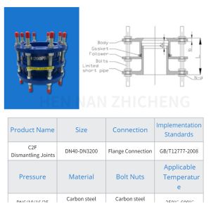 Pipeline Fitting Pipe Dismantling Joint Carbon Steel Double Flange Disassembly