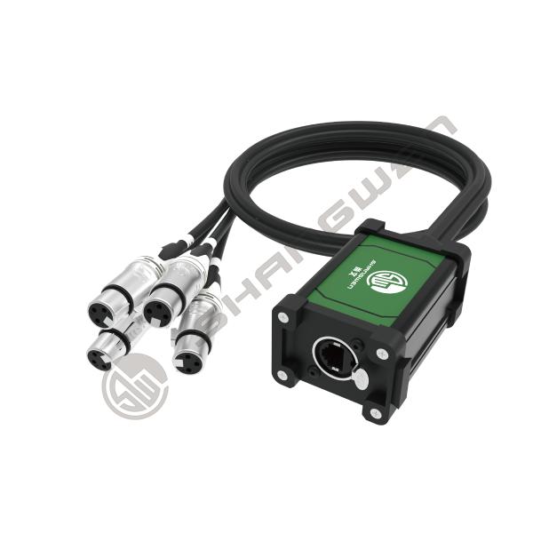 4-Channel 3-Pin XLR Audio Snake Cable Stage Recording Studio Female Male Network Signal Extender Multi-Channel XLR RJ45 Ethercon