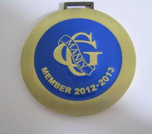 China Custom metal golf luggage bag tags with poly epoxy filled design, golf club branded logo, on sale