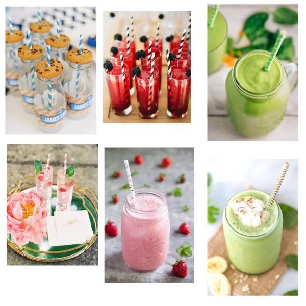 Green foil pattern FDA Certificate Biodegradable Paper Straws Food-grade Recyclable Printed Eco-friendly Paper Straws