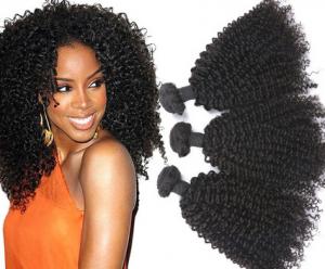 Quality 18 Inches 8A Brazilian Curly Human Hair Extensions / Smooth Real Virgin Hair weaving for sale
