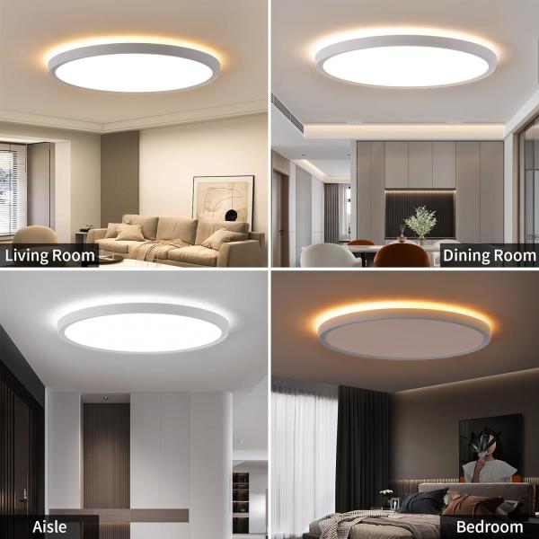 Metal Hardwired 1800 Lumens Ceiling Light RGBIC 3000K - 6500K Color Temp 100 - 220V