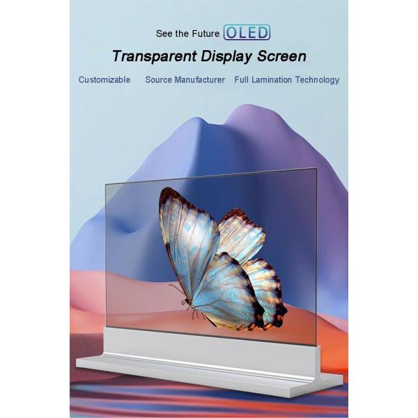 Touchscreen Transparent OLED Screen Customized Clear OLED Display
