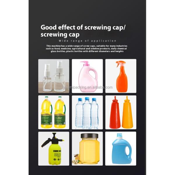 High Quality 20mm-50mm Screw Sealing Capping Machine Semi-Automatic Electric Motor Driven for Food Application 1 Year Warranty