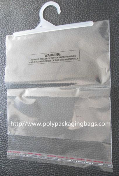 Buy White Logo Printed Plastic Gift Bags With Handles / Bottom Gusset at wholesale prices
