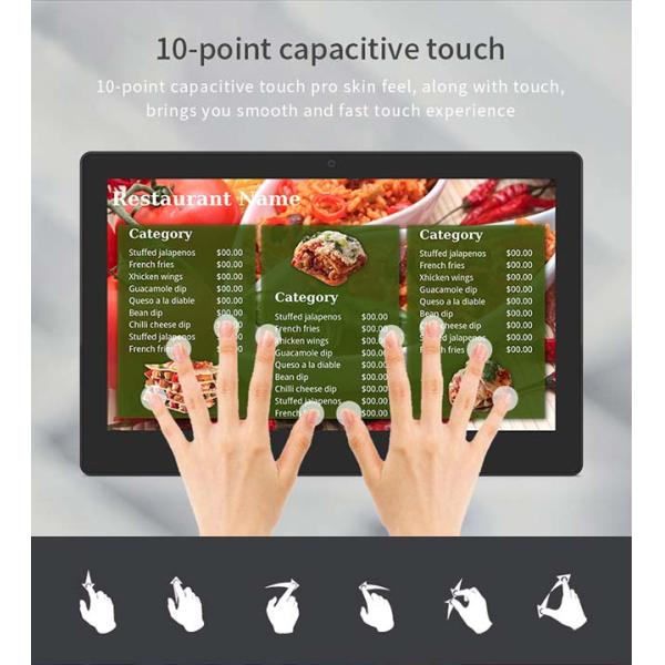 OEM POE Digital Signage Power Over Ethernet Function With Android 8.1 System
