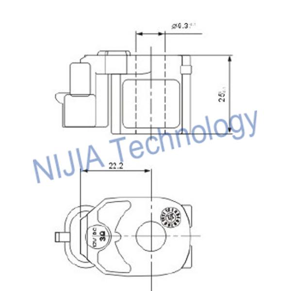 Red Valtek Injection Rail Automotive Valve Coil 48W 1Ω 2Ω 5Ω 6Ω Insulation Class H