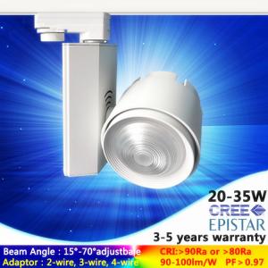 China Euro adaptor 15 to 70 free changeable lens led track light lamps 5000K 35W with high lumen on sale