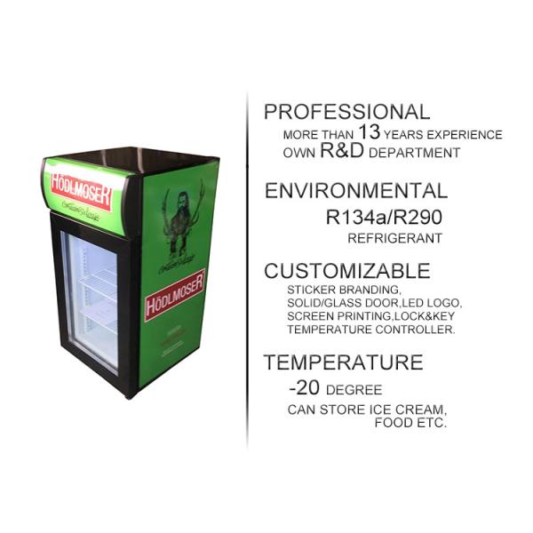 40L commercial refrigerator ice cream display freezer SD40B with customized design