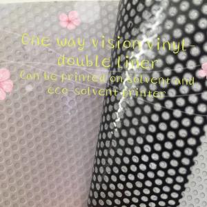 Quality PVC Perforated Vinyl Glass Sticker Window Film Window Graphic One Way Vision 120mic for Eco solvent and Solvent Printing for sale