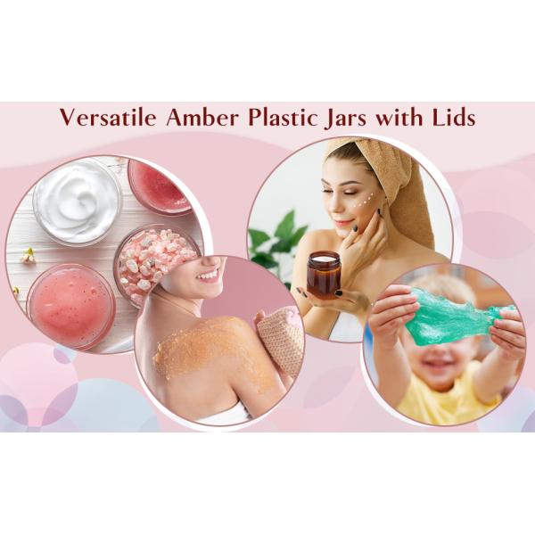amber plastic jars