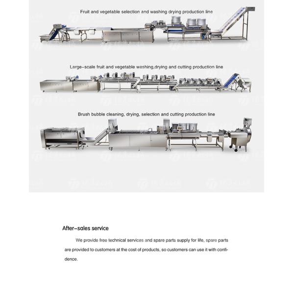 Multifunctional Vegetable And Fruit Processing Line Hair Roller Bubble Cleaning Production Line