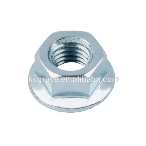 Carbon Steel Hexagon Flange Nuts Hexagon Locking Nuts With Flange Flower Teeth Non Slip Nut