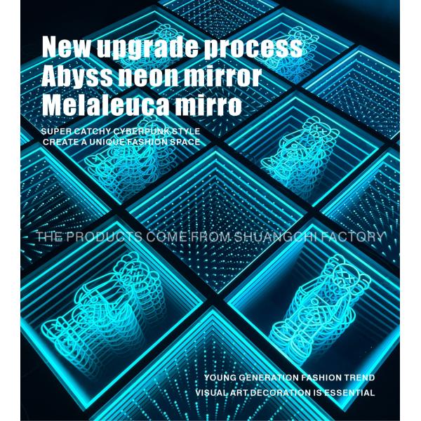 Power Supply Plug Infinity Custom LED Screen Mirror Neon Sign For Any Organization