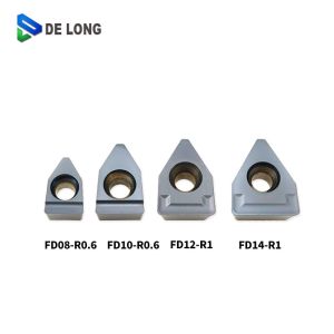 FD08-R0.6 FD10-R0.6 F12-R1 F14-R1 CNC Grooving Inserts For Steel Parts