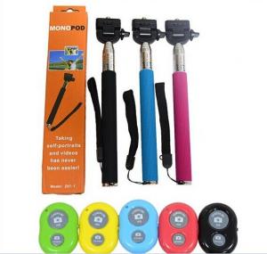 Quality Z07-1 Wireless Bluetooth selfie stick clip Monopod Shutter Release cable take pole for sale
