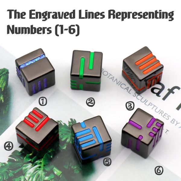 Metal Six sided Dice Colored Table Game Running Group Toy Script Kill DND Dragon and Dungeon Props