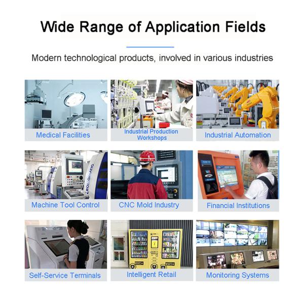 21.5 inch IP65 Waterproof Industrial Embedded Display Touch Screen Capacitive Resistance Mini PC Fanless HD LCD Screen