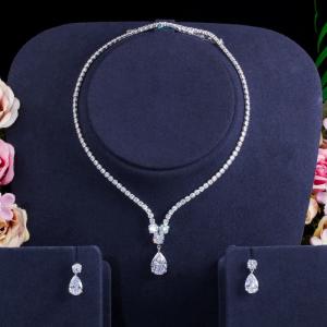 China CZ Stones Jewelry Sets Necklace Bracele Earring Ring Jewelry Sets For Women Earrings Necklace Wedding Jewelry Sets on sale