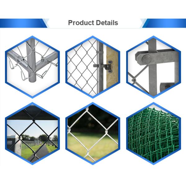 Chain Link Fence Panels With Easy Installation And Galvanized Coating