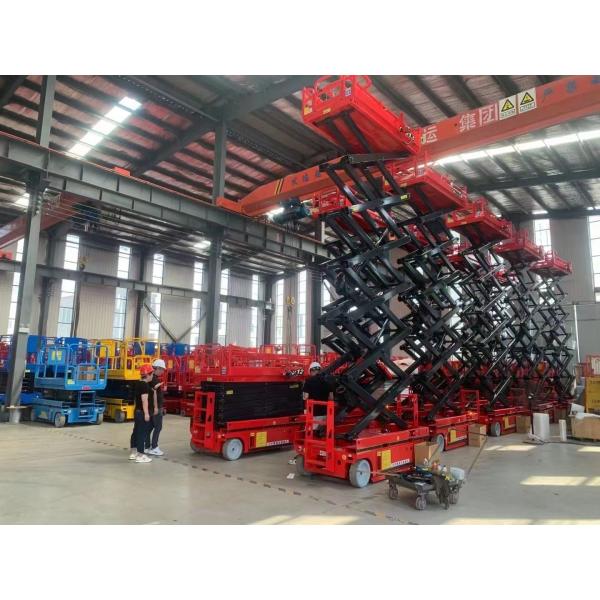 Mobile Self Propelled Elevating Work Platforms Battery Powered 4m 10m 14m Lift Height