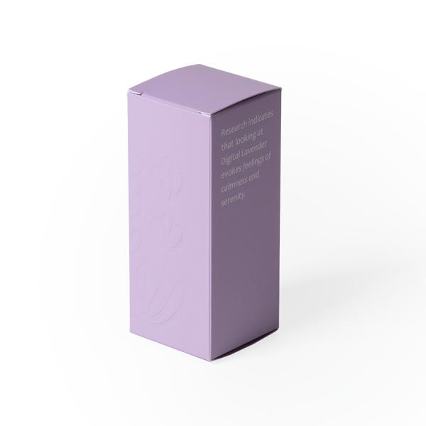 Customized Square Paperboard Anto Tuck End Bottom Box For Eyelas Packaging Purple Color