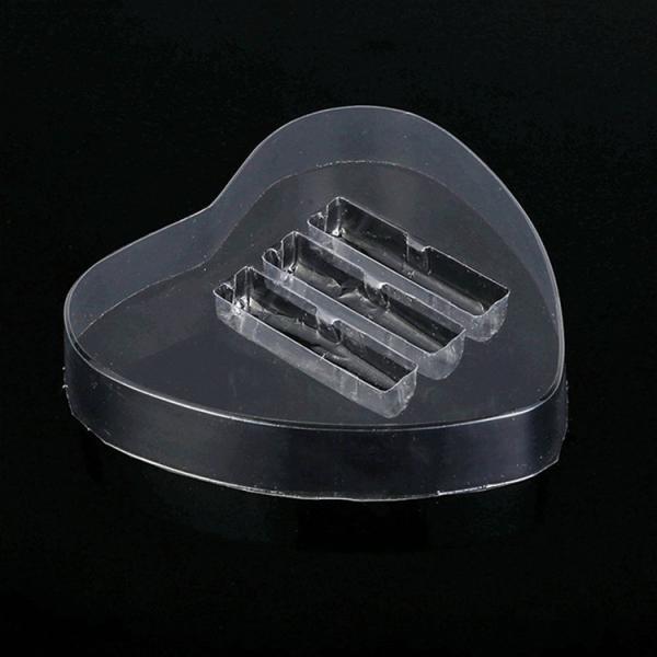 Cosmetic Lipstick Custom Metal Tin Box Heart Shape With PVC Inner Tray