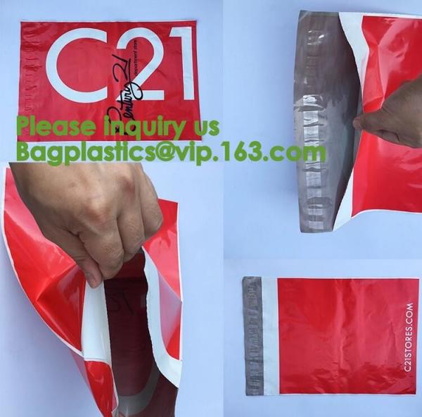 100% eco firend Custom logo biodegradable compostable plastic package poly mailers shipping envelopes wide mailing bags
