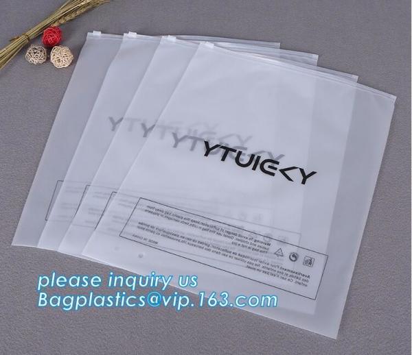 Eco friendly biodegradable compostable slider zipper bag transparent poly swimwear packaging bag/bikini bag green pack