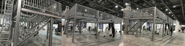 High Strength Galvanized H Section Light Steel Structure Building Exhibition Platform