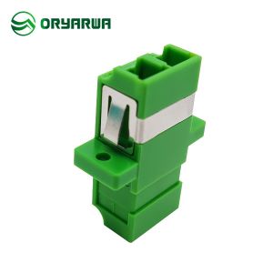 Fiber Optic Adaptor LC Duplex Flange Flangeless One Piece Type