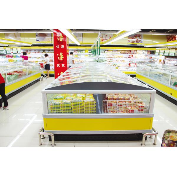 Energy Saving Food Display Cabinets Supermarket Fridges And Freezers With Sliding Glass Lid